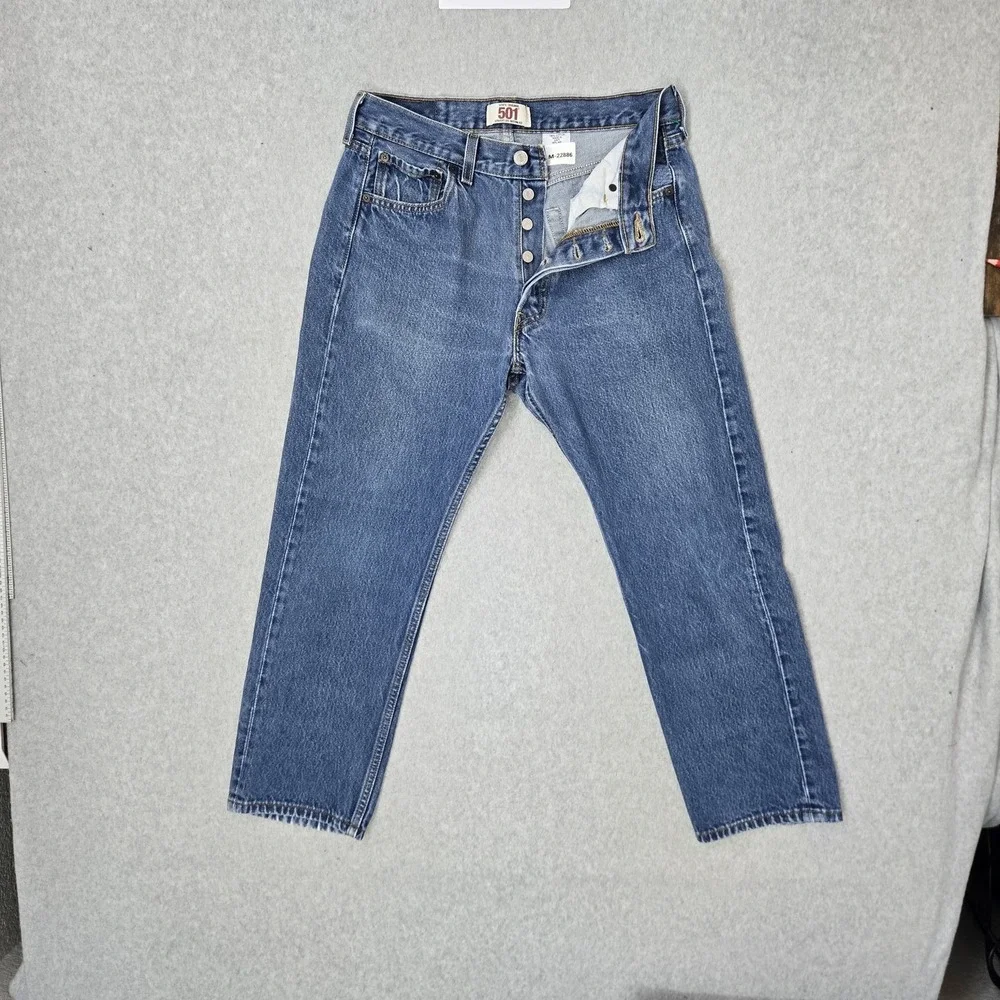VINTAGE Levi's 501 Men Jeans 30X30 Blue Denim Original Fit Straight Y2K READ